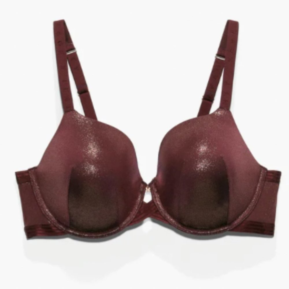 Savage X Fenty - Core Microfiber Metallic T-Shirt Bra - 42C - NWT - Red Cocoa